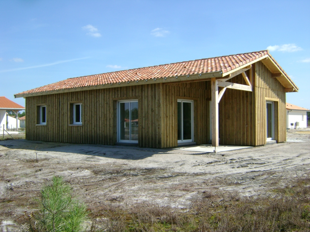 Maison bois 91m2 à Escource