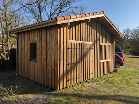 construction d'un garage en bois à Escource 