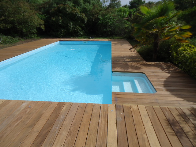 tour de piscine terrasse en ipé secteur Rion des Landes Tartas