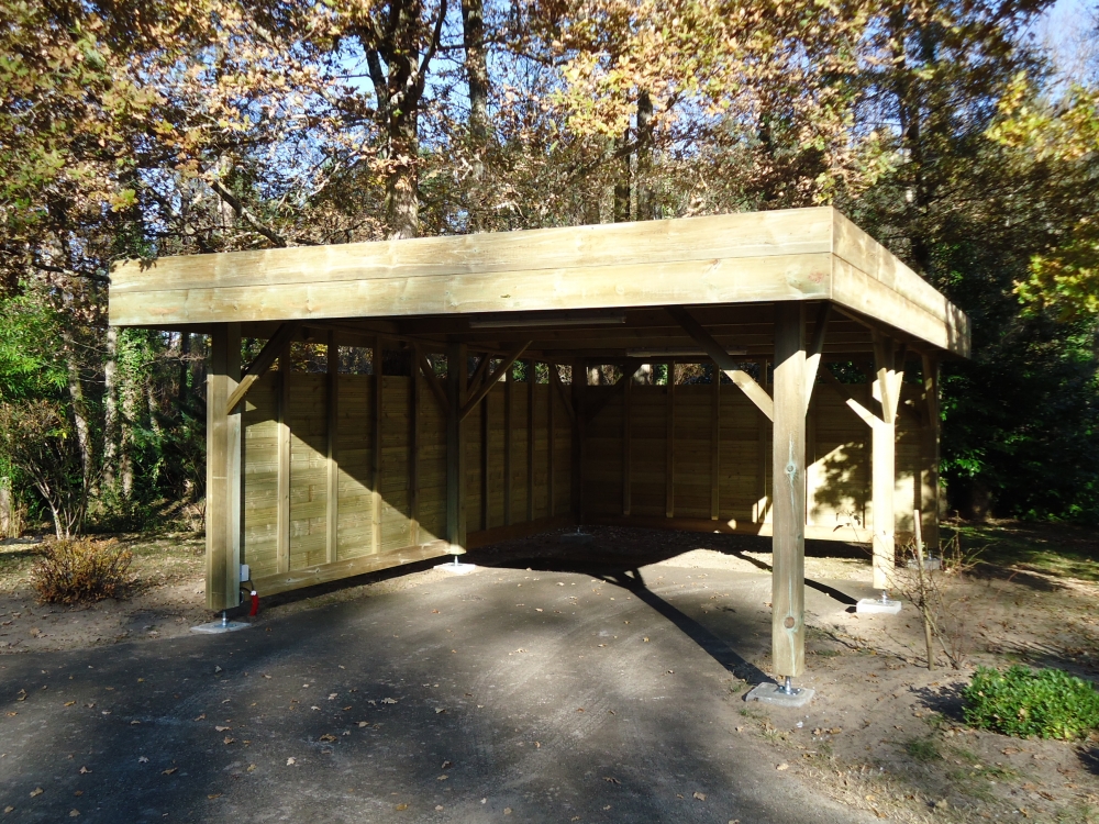 carport en bois à Rion des Landes (40370)