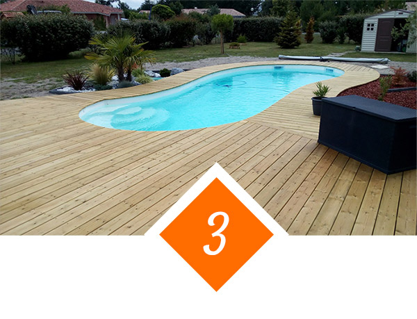 Avis et prix construction de tours de piscine extérieur en bois à Mimizan et Biscarrosse 40